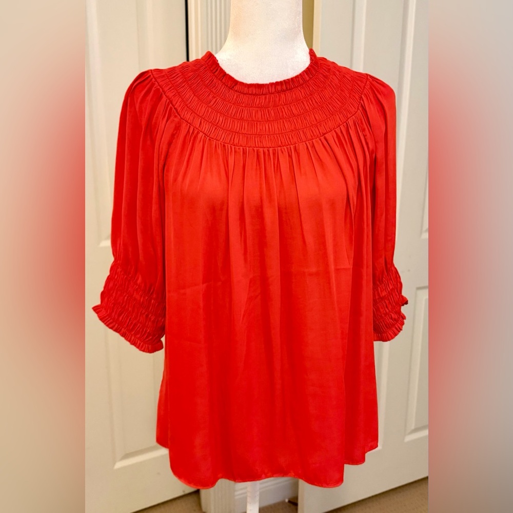 Ann Taylor - Elegant Red Women's Top, MP, New w/o tags